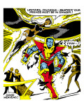 Marvel Comics Retro: X-Men Comic Panel, Colossus, Storm, Charging and Flying Posters
