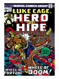 Marvel Comics Retro: Luke Cage, Hero for Hire Comic Book Cover 11, Wheel of Fortune and Doom Prints