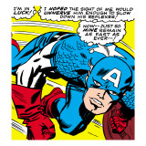 Marvel Comics Retro: Captain America Comic Panel, Monologue, I'm in Luck! Kunstdrucke