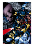 X-Men: Legacy #208 Cover: Cyclops, Iceman, Marvel Girl, Beast and Angel Reproducción en lienzo de la lámina por Finch David