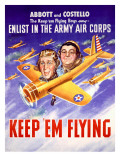 WWII Abbott and Costello Recruiting Poster Prints