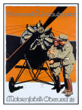 WWI German Aviation Motorenfabrik Oberursel Affiches