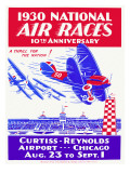 1930 National Air Race Aviation Poster Affiches