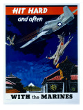 WWII USMC 'Hit Hard and Often!' Poster