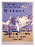 WWII AAF Army Air Corps Aviation Mechanic Poster Posters