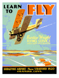 Learn to Fly Curtiss Flight School Poster