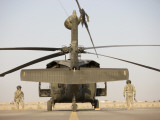 Crew Chiefs Stand Beside their UH-60L Black Hawk Helicopter Photographic Print