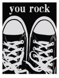 You Rock, Black Sneakers - Tu assures, tennis noires Affiches par Lisa Weedn