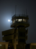 Cob Speicher Control Tower under a Full Moon Photographic Print