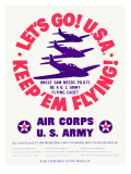 WWII US Army Air Corps 'Let's Go' Prints