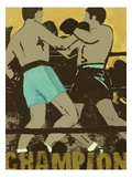 Champion Boxers in the Ring Art by Lisa Weedn