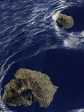 Satellite View of the Prince Edward Islands Lámina fotográfica