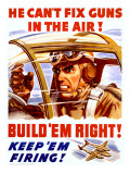 WWII US Homefront 'Keep 'Em Firing' Poster Póster