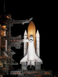 Space Shuttle Atlantis Sits Ready on its Launch Pad at Kennedy Space Center, Florida Fotografie-Druck