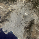 True-Color Satellite View of Central Athens, Greece Photographic Print