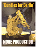 Vintage WWII AAF Bomb War Production Poster Prints