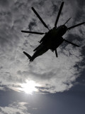 Low Angle View of a Ch-53E Super Stallion Helicopter in Flight Photographic Print