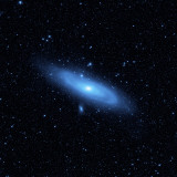 Andromeda Galaxy's Older Stellar Population in Blue Photographic Print