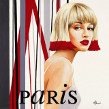 Femme Cheveux Rouges Print by Anne Bernard