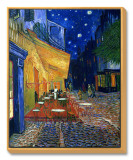 The Café Terrace on the Place du Forum, Arles, at Night, c.1888 Framed Canvas Print by Vincent van Gogh