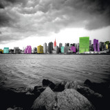 New York Beach Print by Anne Valverde