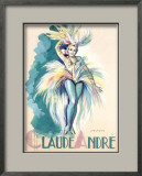 Claude Andree Maquette Framed Giclee Print by Jean-Dominque Van Caulaert
