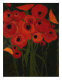 Champs de coquelicots Poster par Karen Tusinski
