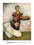 Portrait of Dolores Olmedo Posters par Diego Rivera