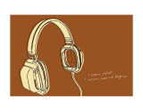 Lunastrella Headphones Affiches par John Golden