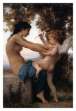 Girl Defending Herself Against Love Plakat av William Adolphe Bouguereau Girl Defending Herself Against Love Plakat av William Adolphe Bouguereau
