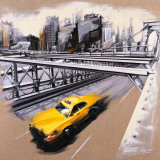 New York, Brooklyn Bridge Art by Sandrine Blondel