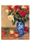 Roses in a Mexican Vase Print by B. Oliver