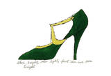Shoe, c.1955 (Green and Yellow) Posters par Andy Warhol