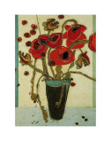 Poppies with Snap Pods Posters by Karen Tusinski