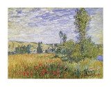 Landscape at Vetheuil Lámina por Claude Monet