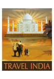 Travel India Poster par Kem Mcnair