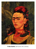 Self Portrait with a Monkey, c.1940 Posters par Frida Kahlo