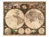 World Map, 1660 Posters World Map, 1660 Posters