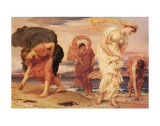 Greek Girls Picking up Pebbles Art par Frederick Leighton