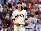 Texas Rangers v San Francisco Giants, Game 1: Tim Lincecum Photographic Print by Jed Jacobsohn