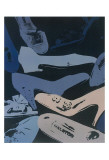 Diamond Dust Shoes, 1981 (Blue and Grey) Posters por Andy Warhol