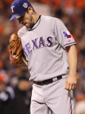 Texas Rangers v San Francisco Giants, Game 1: Cliff Lee Fotografisk trykk av Jed Jacobsohn