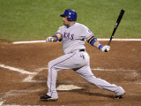Texas Rangers v San Francisco Giants, Game 1: Bengie Molina Fotografisk trykk av Christian Petersen