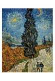 Country Road in Provence by Night, c.1890 Affiches par Vincent van Gogh