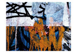 Blue Orange Layers I Póster por Jenny Kraft
