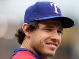 Texas Rangers v San Francisco Giants, Game 1: Ian Kinsler Photographie par Elsa .