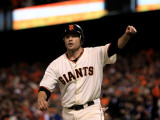 Texas Rangers v San Francisco Giants, Game 1: Freddy Sanchez Photographie par Ezra Shaw