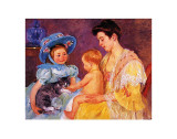 Children Playing with a Cat Poster par Mary Cassatt