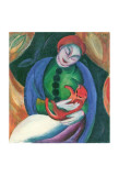 Girl with Cat II Prints by Franz Marc