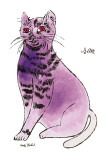 25 Cats Named Sam and One Blue Pussy by Andy Warhol, c.1954 (Purple Sam) Posters by Andy Warhol